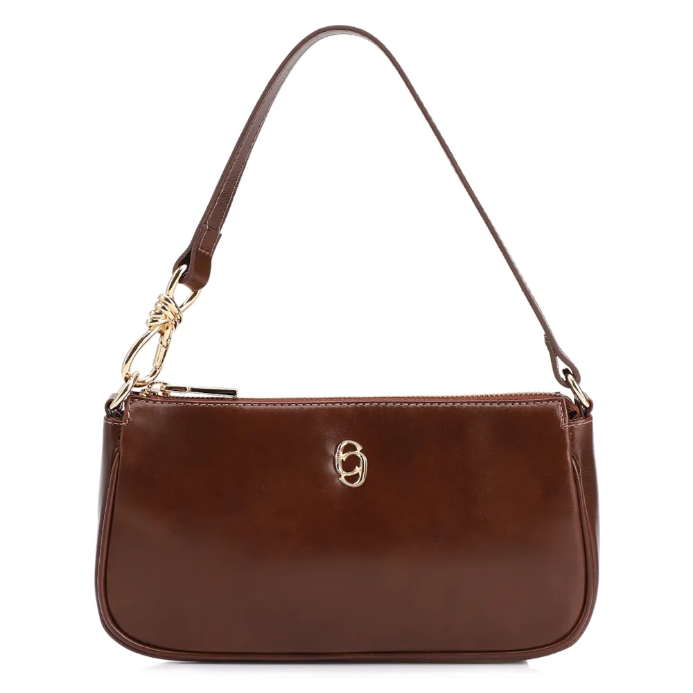 Bolsa De Ombro Couro Marrom
