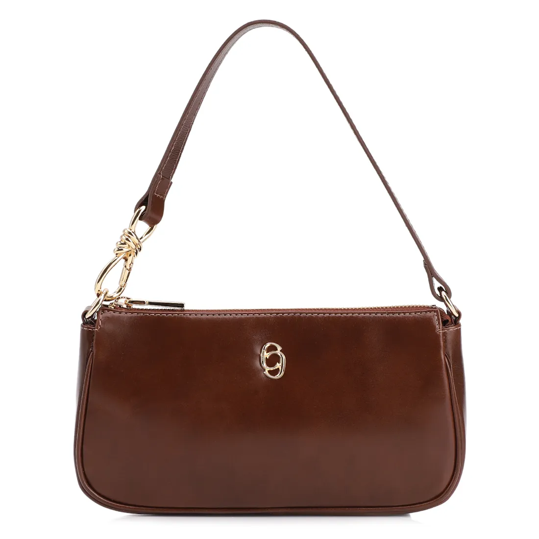 Bolsa De Ombro Couro Marrom