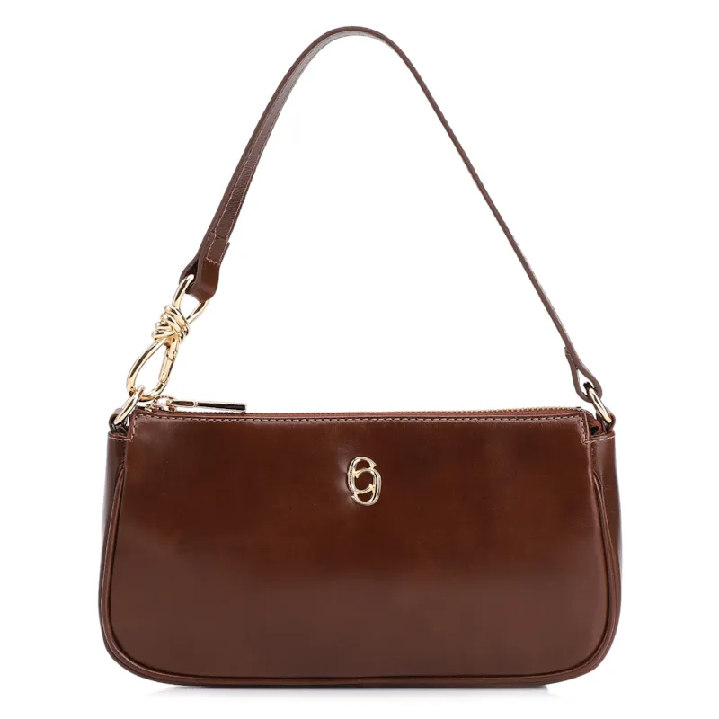 Bolsa De Ombro Couro Marrom