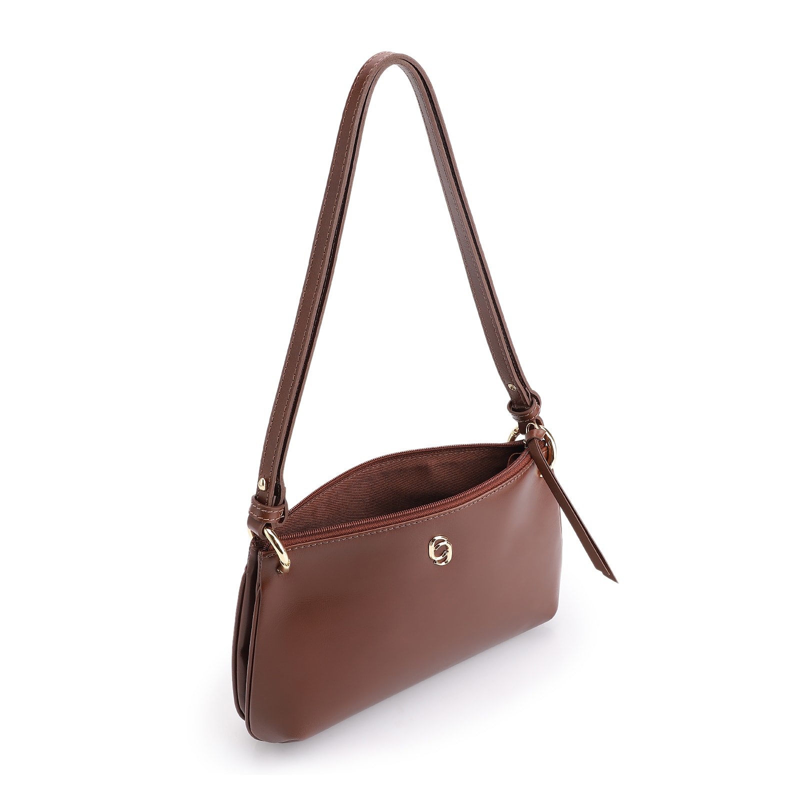 Bolsa De Ombro Couro Marrom