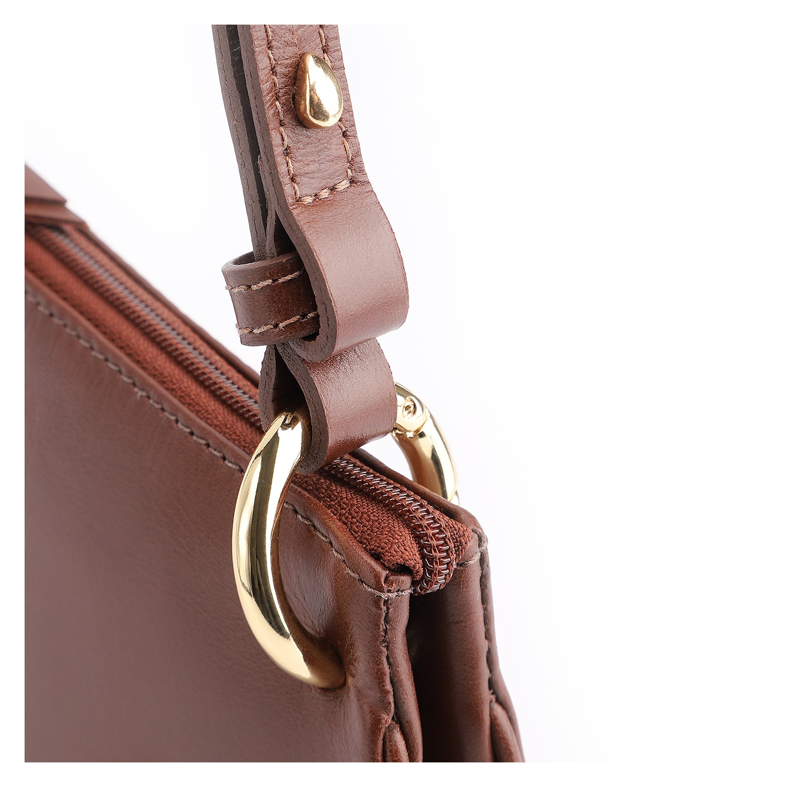 Bolsa De Ombro Couro Marrom