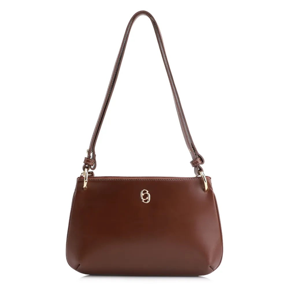 Bolsa De Ombro Couro Marrom