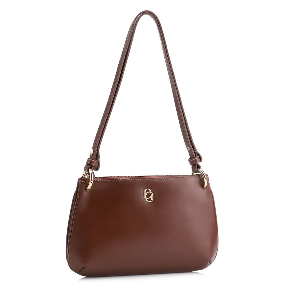 Bolsa De Ombro Couro Marrom - imagem 3