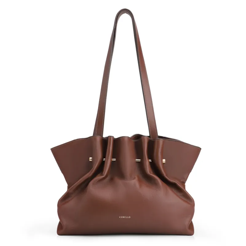 Bolsa De Ombro Couro Marrom