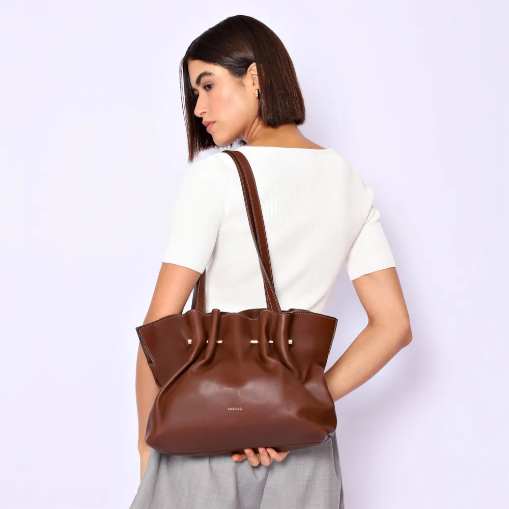 Bolsa De Ombro Couro Marrom - imagem 2