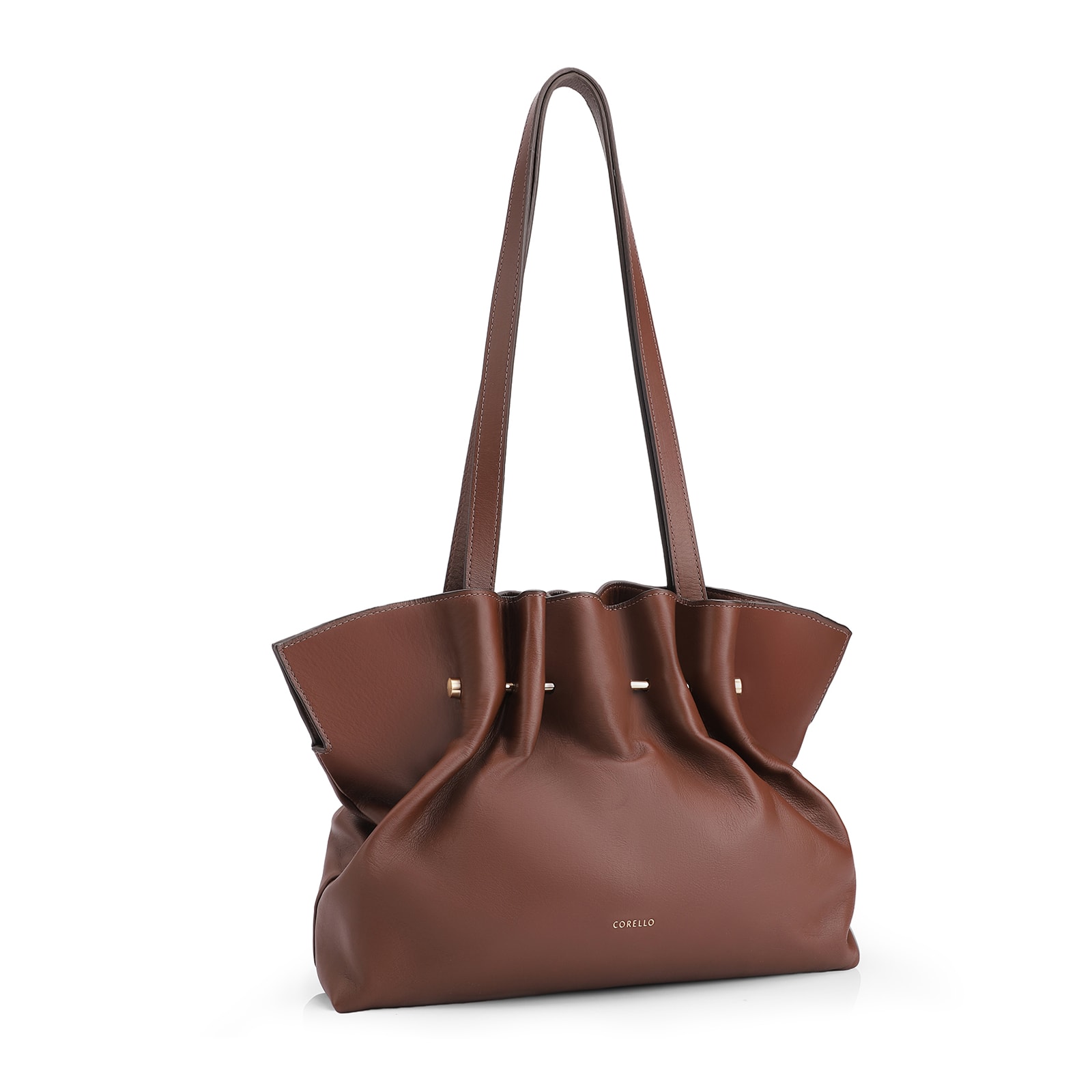 Bolsa De Ombro Couro Marrom