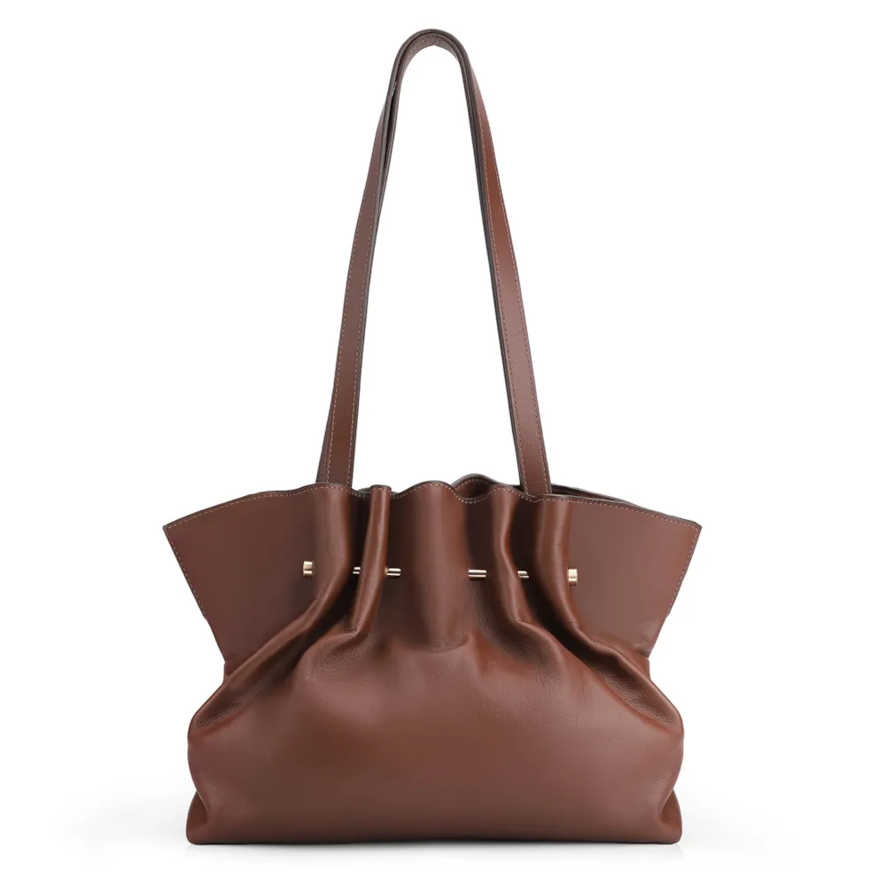 Bolsa De Ombro Couro Marrom - imagem 4