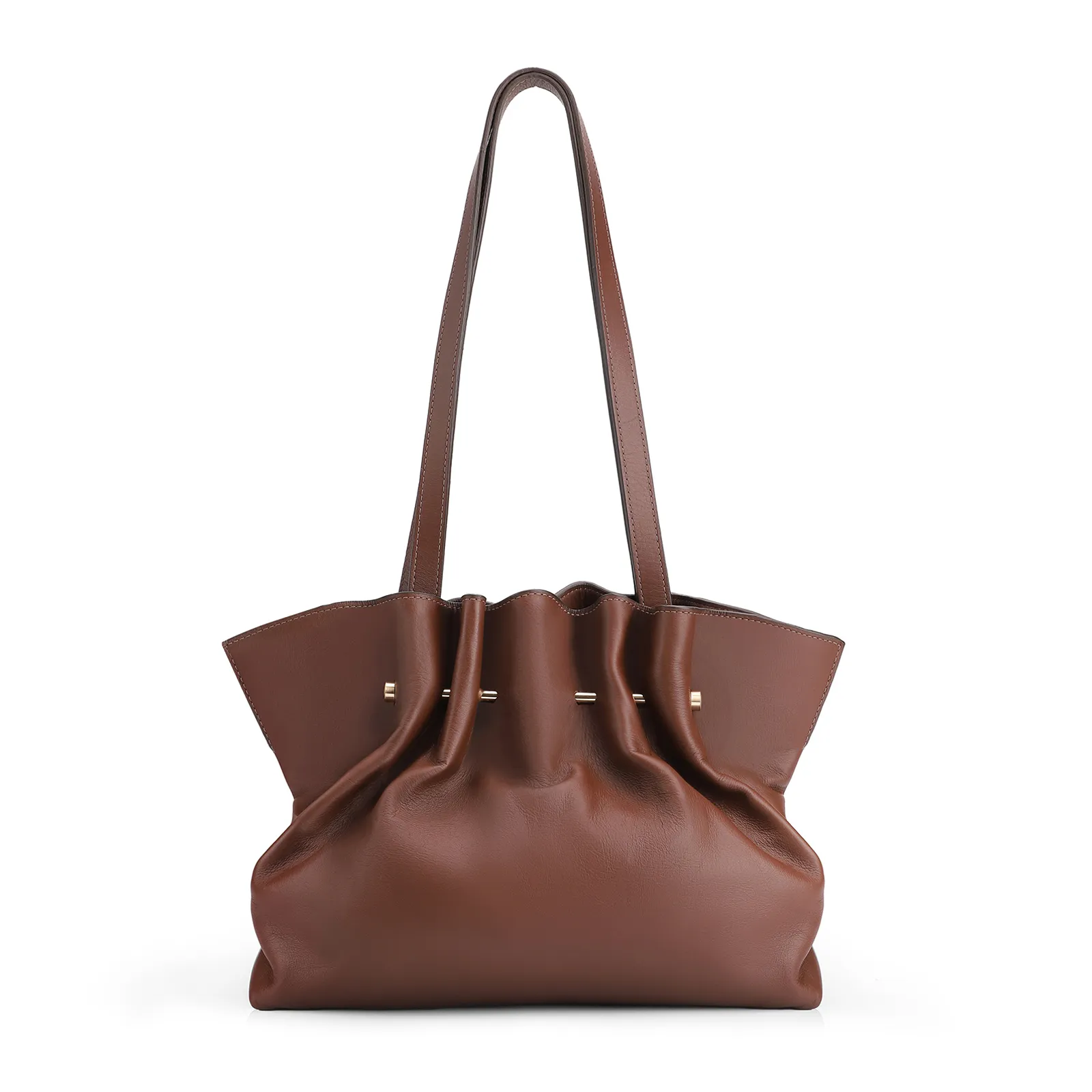 Bolsa De Ombro Couro Marrom
