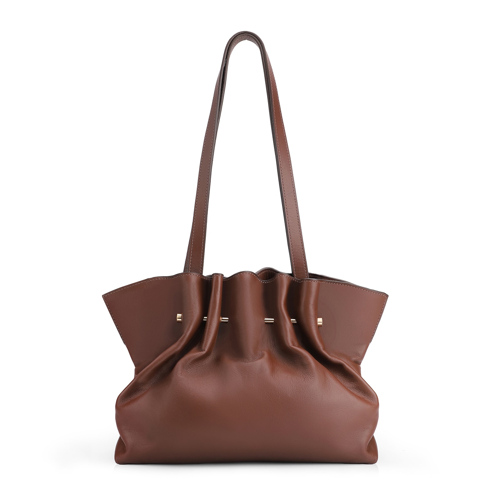 Bolsa De Ombro Couro Marrom