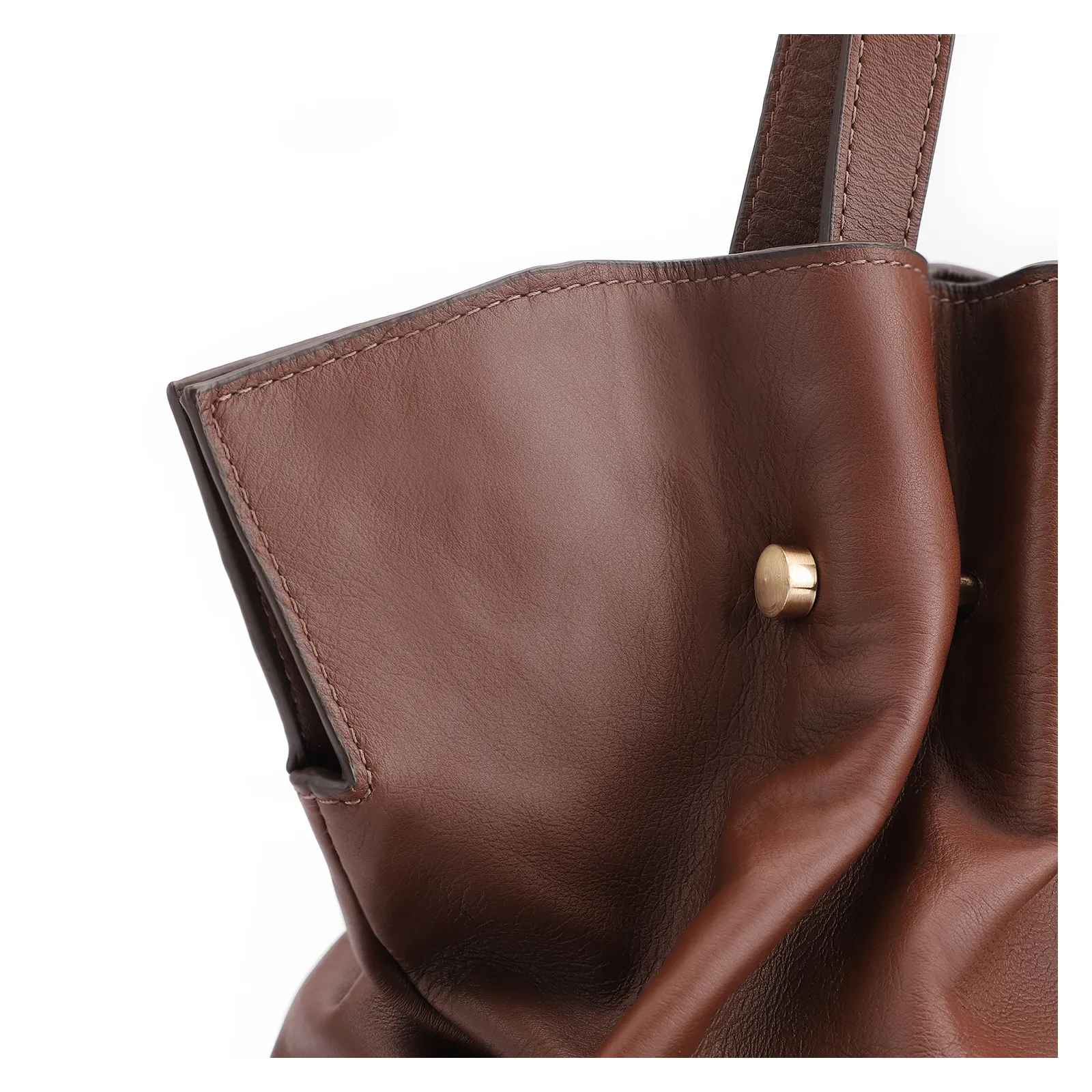 Bolsa De Ombro Couro Marrom