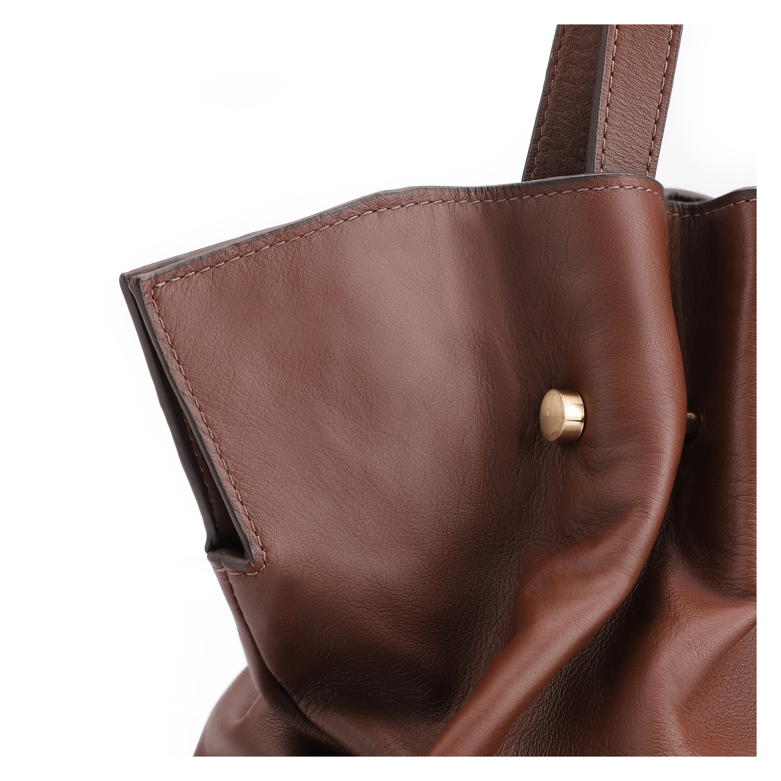 Bolsa De Ombro Couro Marrom