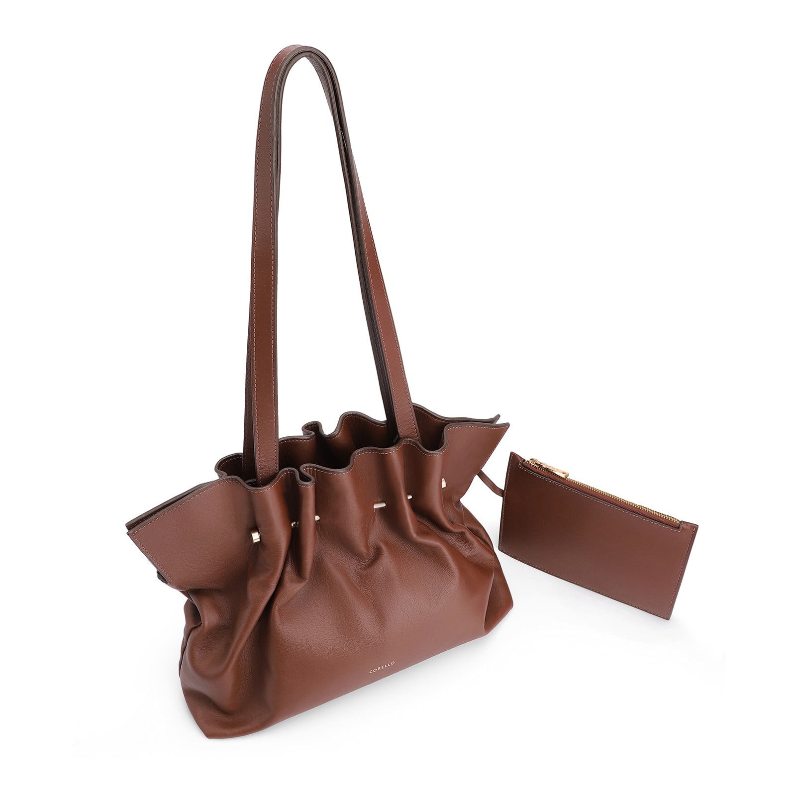 Bolsa De Ombro Couro Marrom