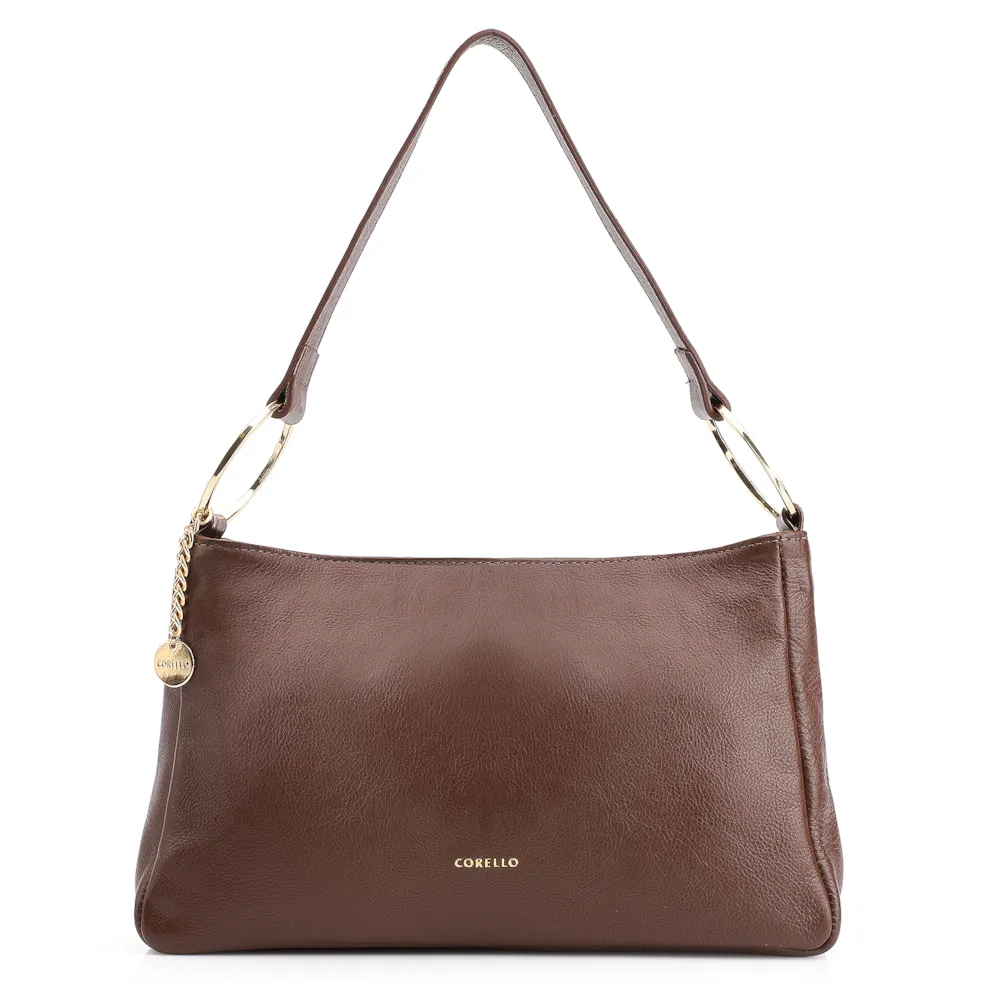Bolsa De Ombro Couro Marrom