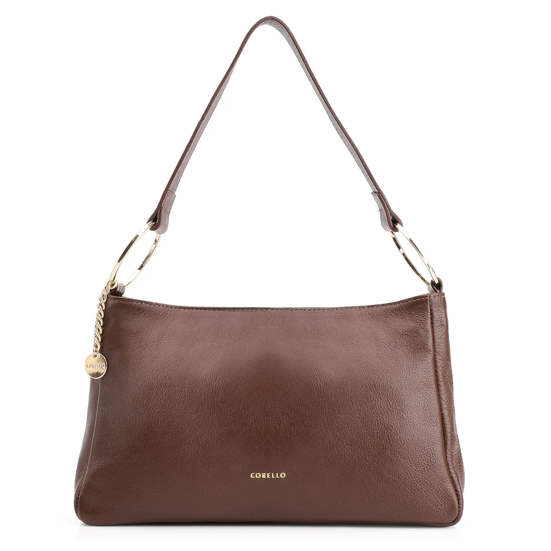 Bolsa De Ombro Couro Marrom