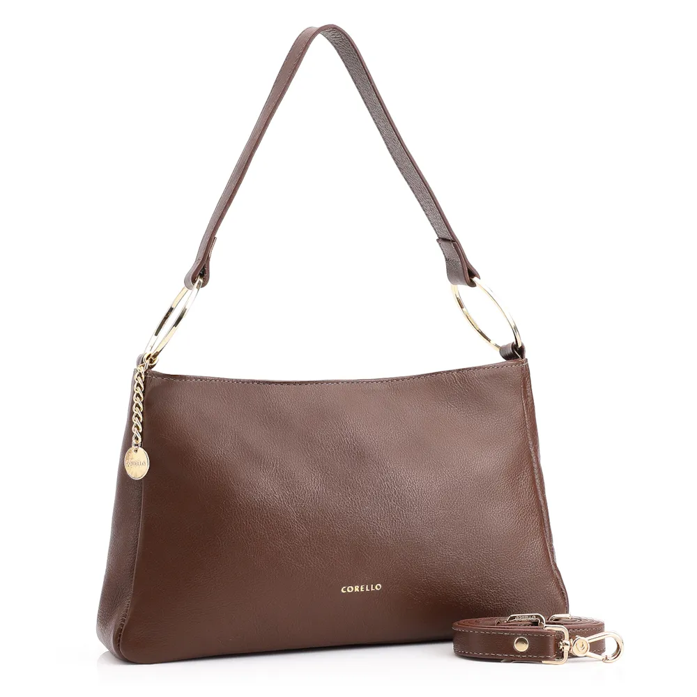 Bolsa De Ombro Couro Marrom - imagem 3