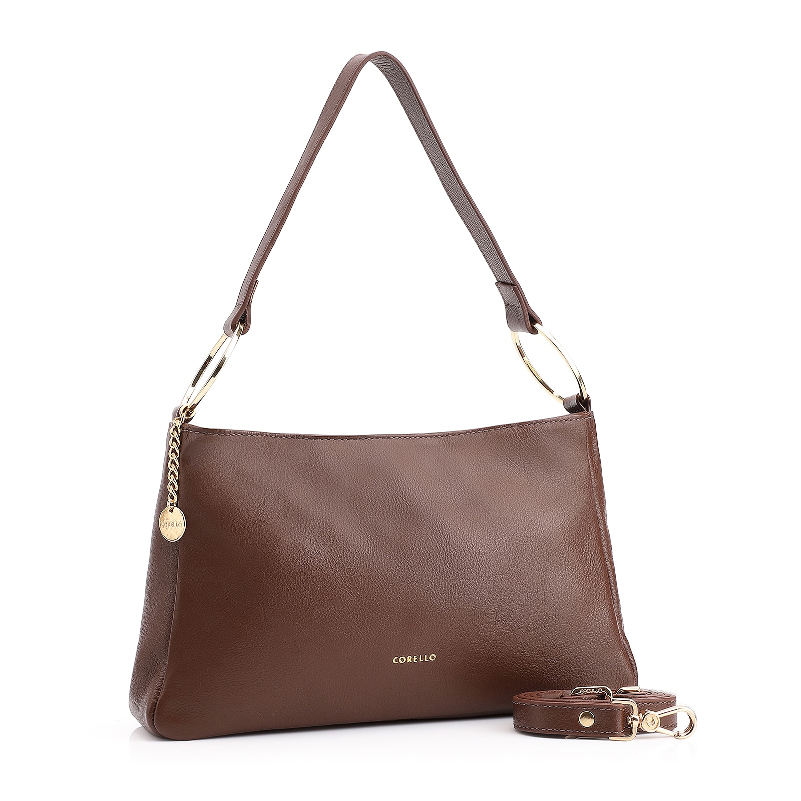 Bolsa De Ombro Couro Marrom