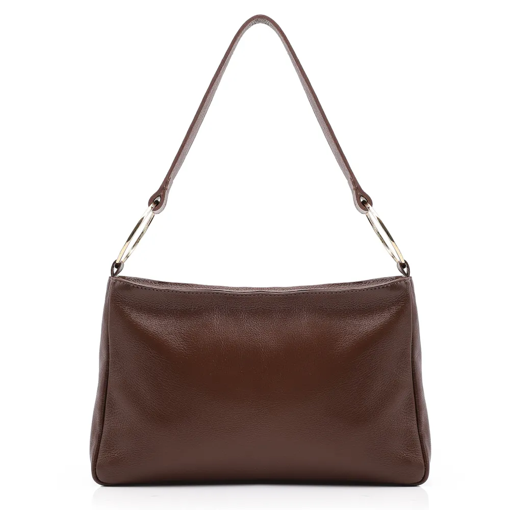 Bolsa De Ombro Couro Marrom - imagem 4