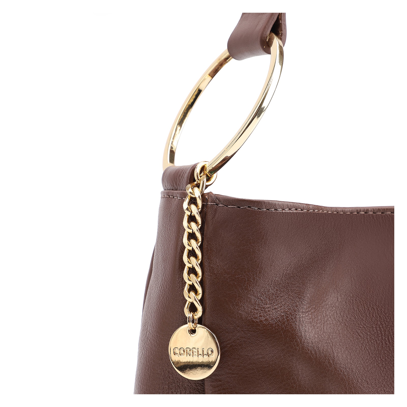 Bolsa De Ombro Couro Marrom