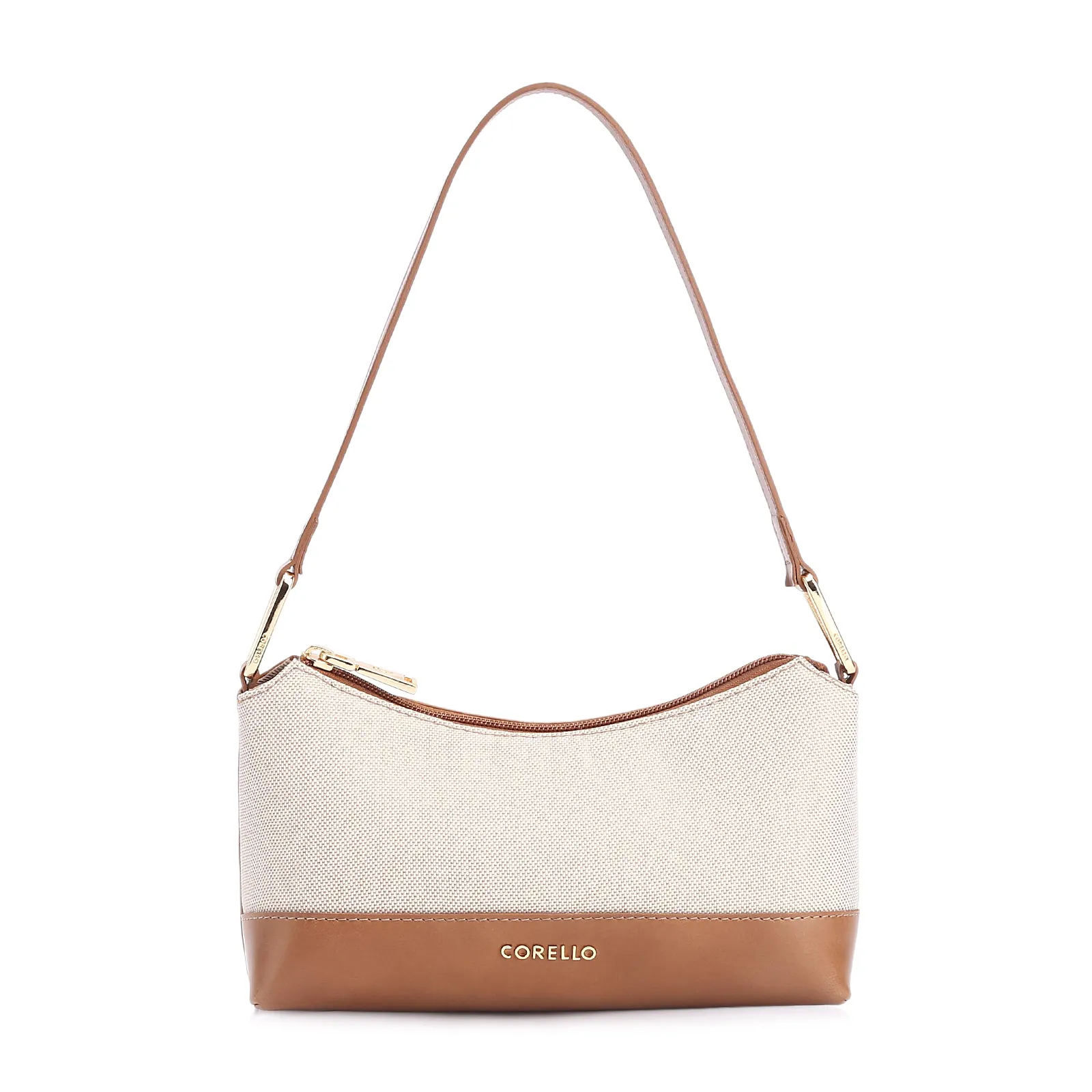 Bolsa De Ombro Couro Marrom/Alt Linho