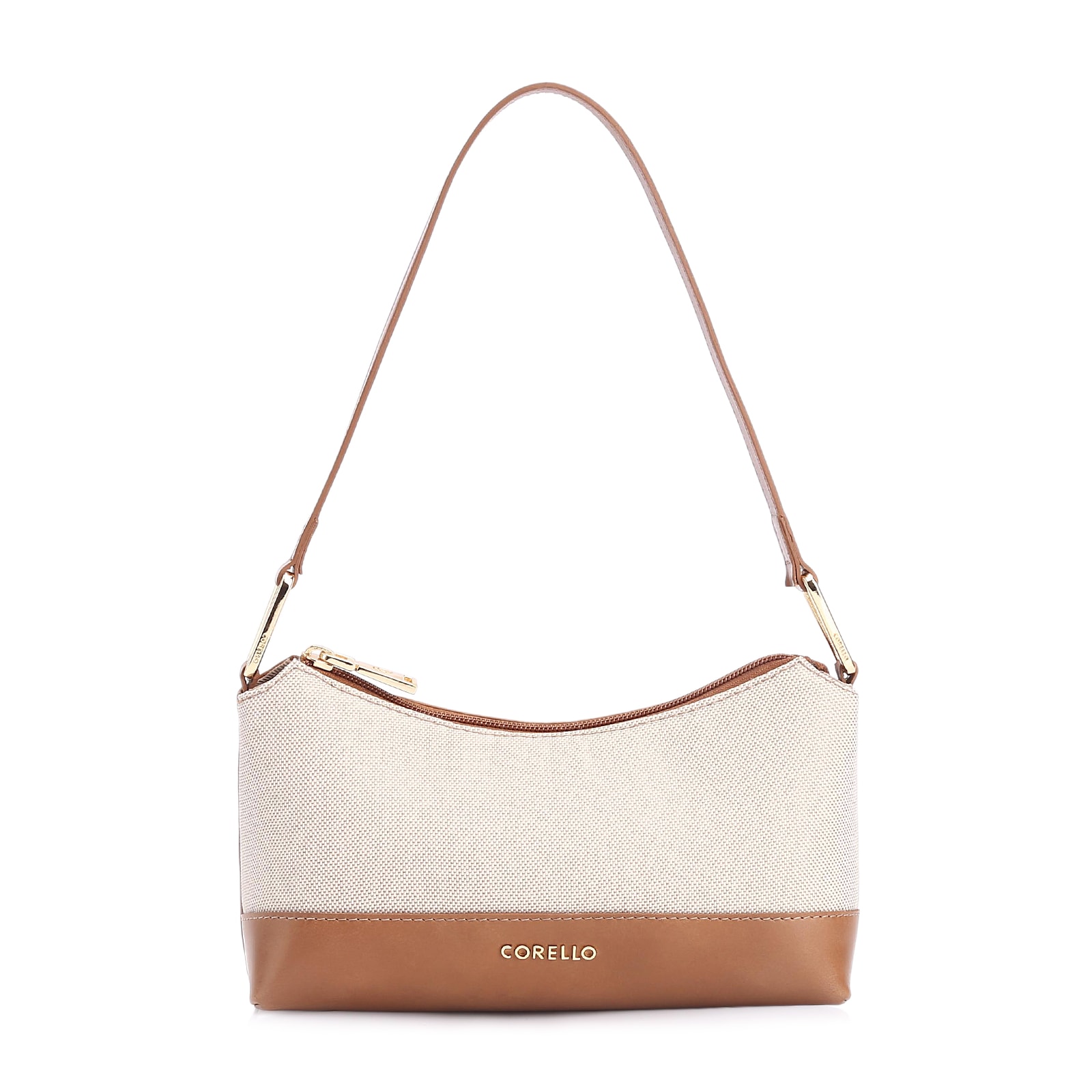 Bolsa De Ombro Couro Marrom/Alt Linho
