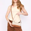 Bolsa De Ombro Couro Marrom/Alt Linho - imagem 2