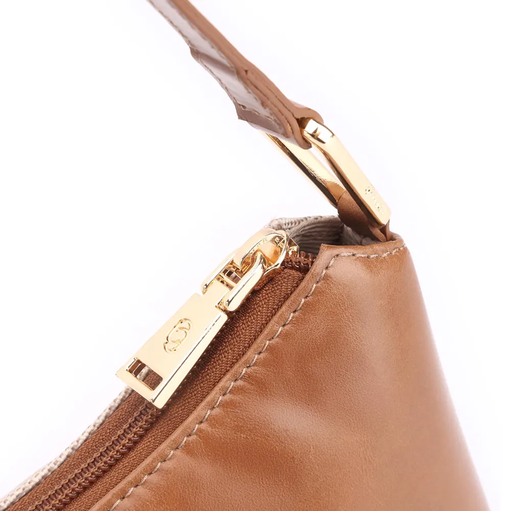 Bolsa De Ombro Couro Marrom/Alt Linho - imagem 6