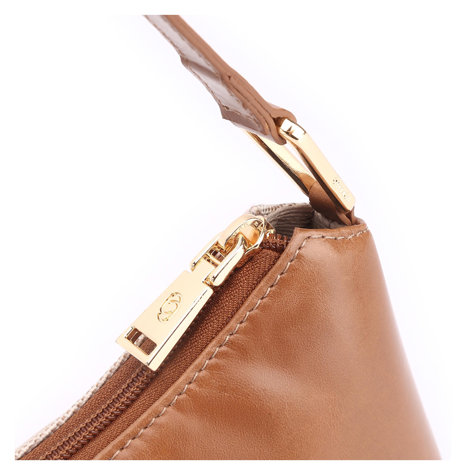 Bolsa De Ombro Couro Marrom/Alt Linho