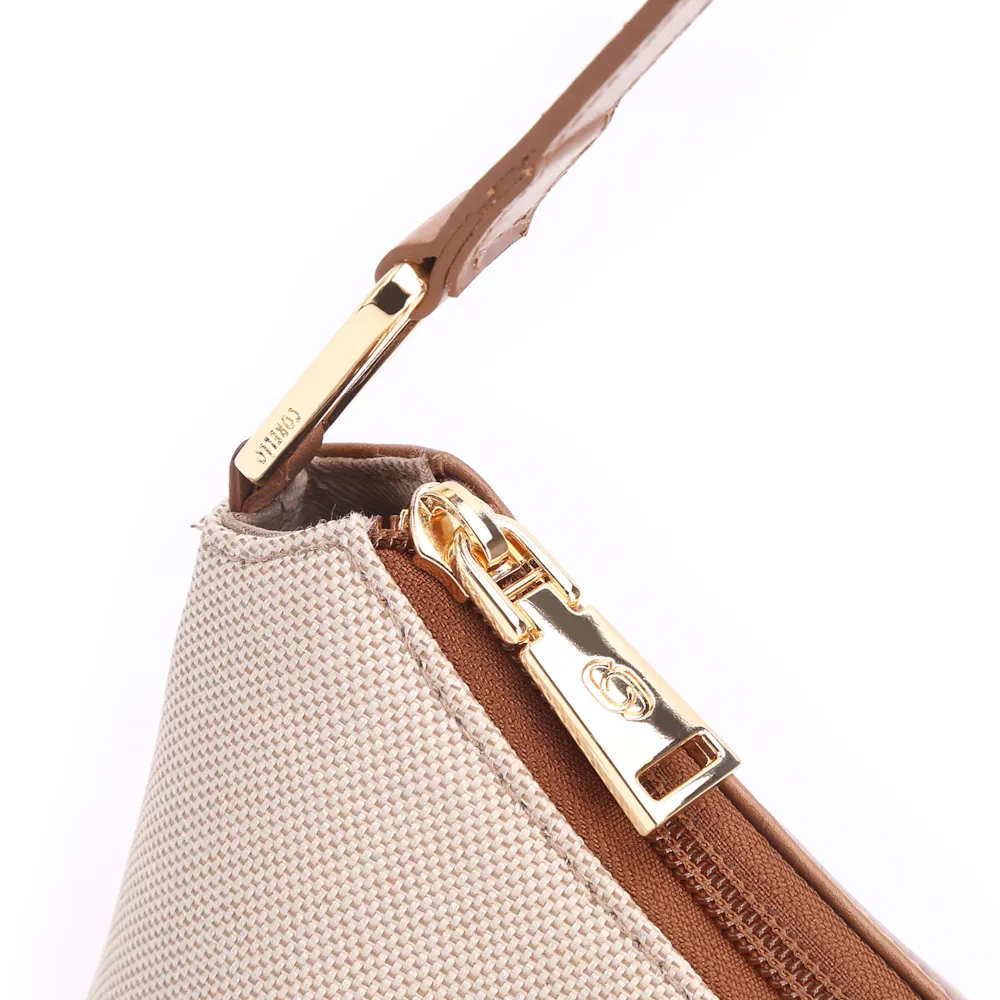 Bolsa De Ombro Couro Marrom/Alt Linho - imagem 8