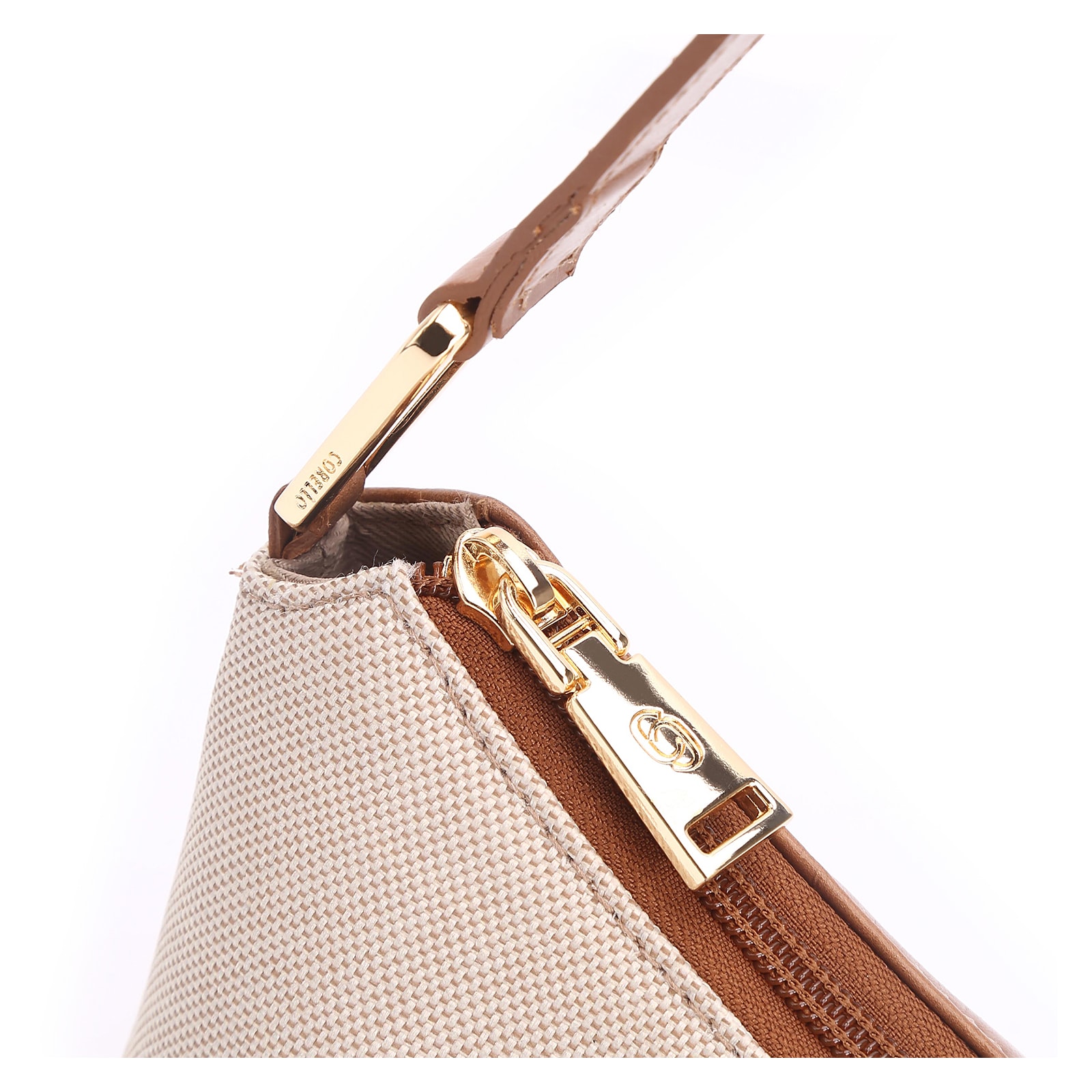 Bolsa De Ombro Couro Marrom/Alt Linho