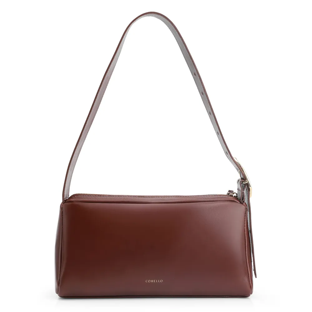 Bolsa De Ombro Couro Marrom/Alt Tramado Marrom - imagem 4