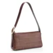 Bolsa De Ombro Couro Marrom/Alt Tramado Marrom - imagem 3