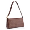 Bolsa De Ombro Couro Marrom/Alt Tramado Marrom - imagem 3