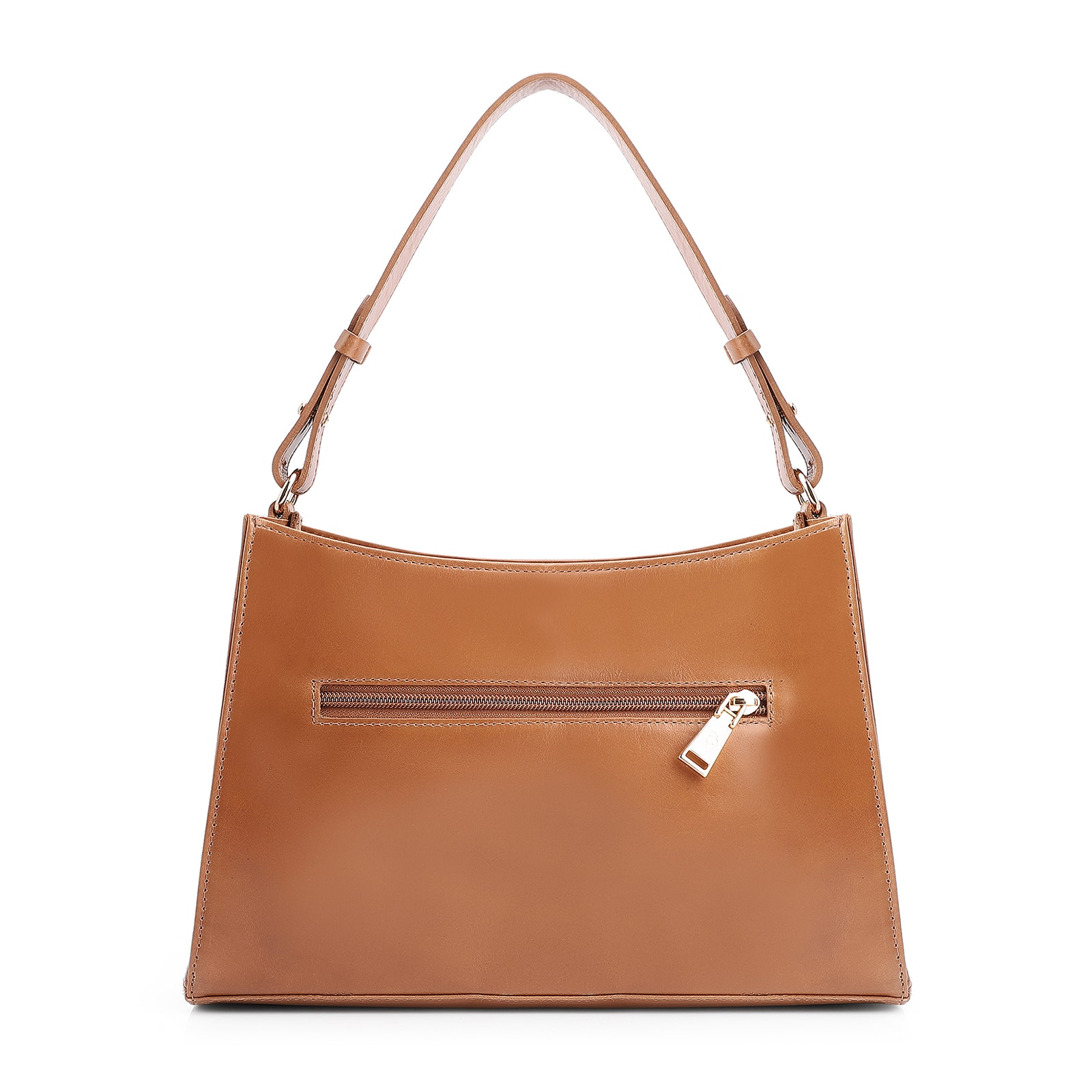 Bolsa De Ombro Couro Marrom Claro