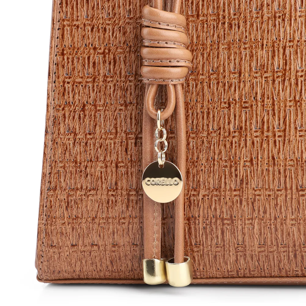 Bolsa De Ombro Couro Marrom Claro - imagem 7