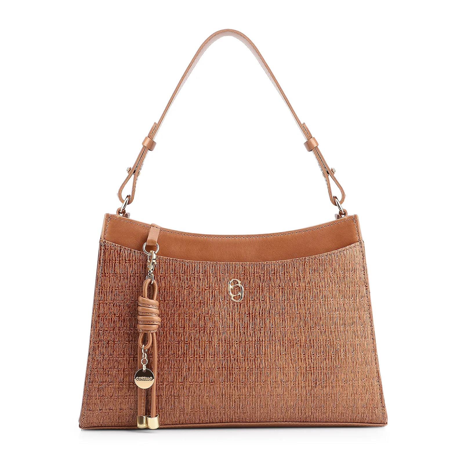 Bolsa De Ombro Couro Marrom Claro