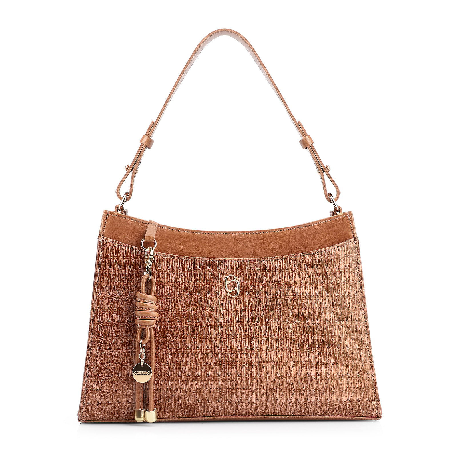 Bolsa De Ombro Couro Marrom Claro
