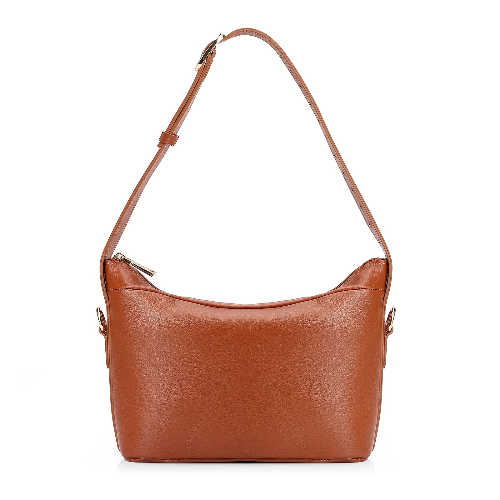 Bolsa De Ombro Couro Marrom Claro