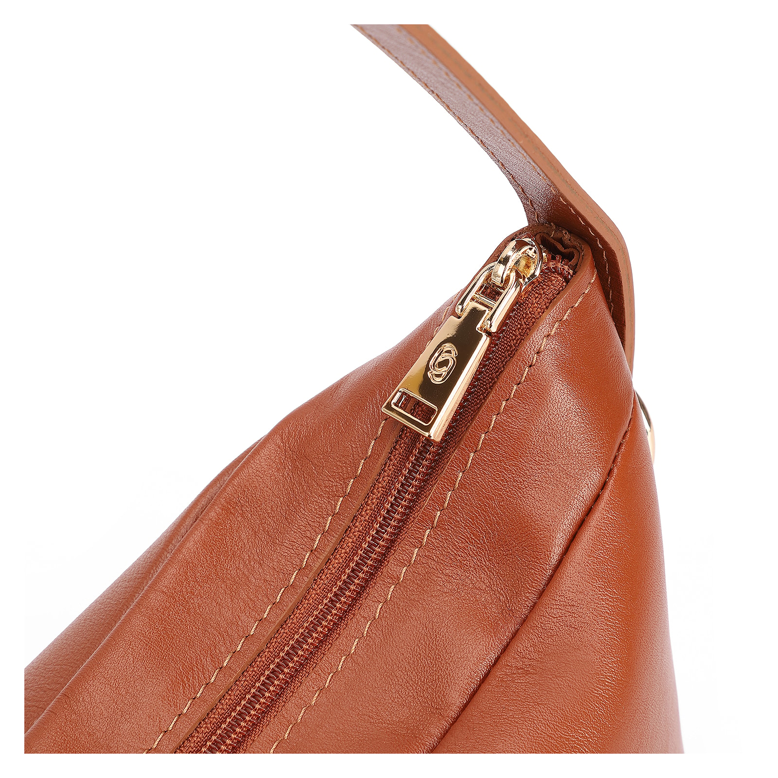 Bolsa De Ombro Couro Marrom Claro