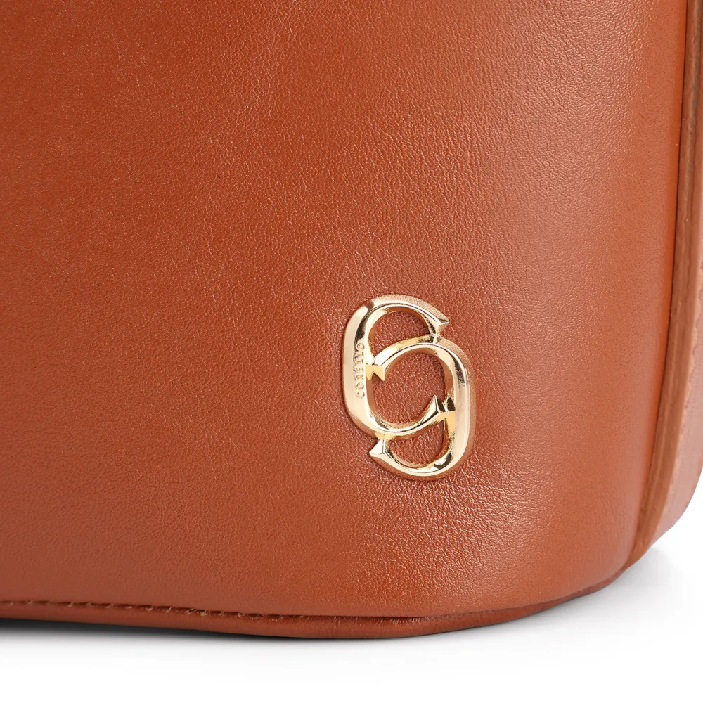 Bolsa De Ombro Couro Marrom Claro - imagem 6