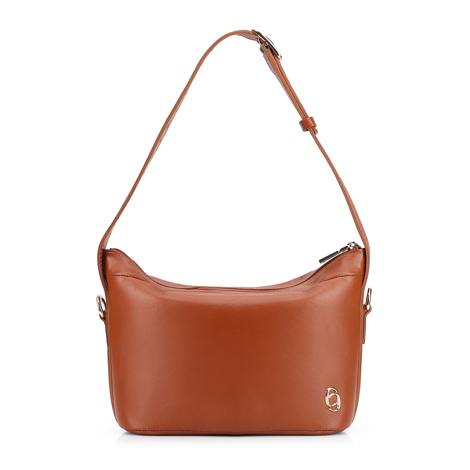 Bolsa De Ombro Couro Marrom Claro