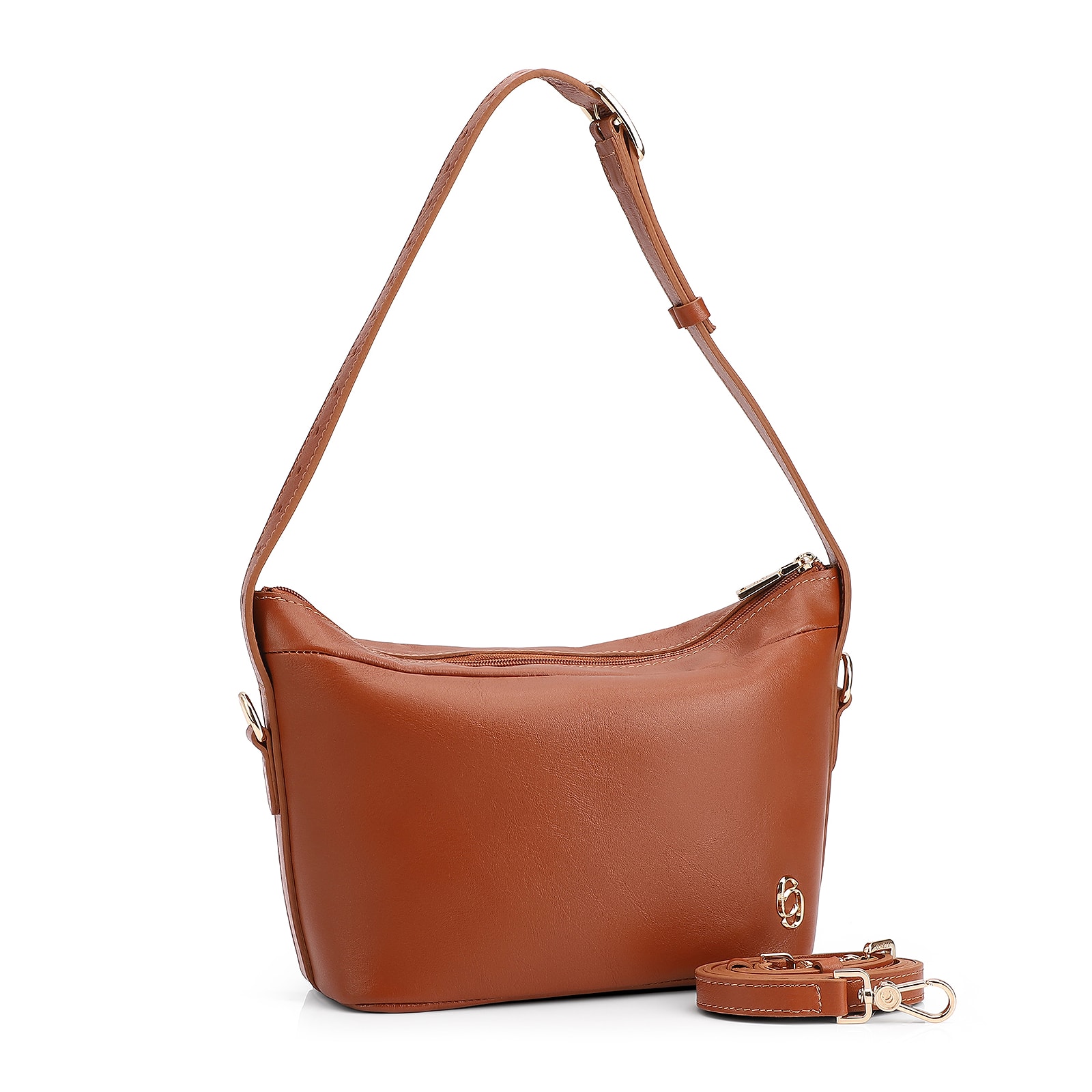 Bolsa De Ombro Couro Marrom Claro
