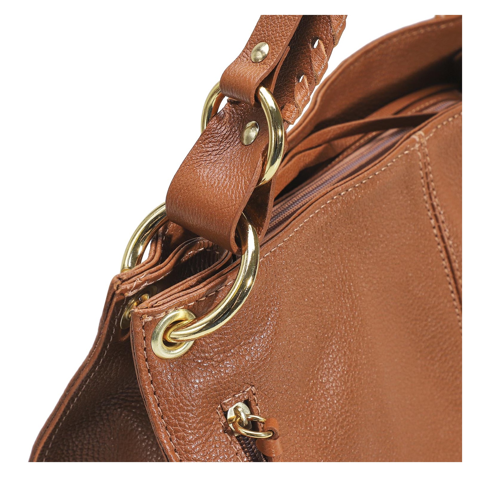 Bolsa De Ombro Couro Marrom Claro