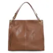 Bolsa De Ombro Couro Marrom Claro - imagem 1