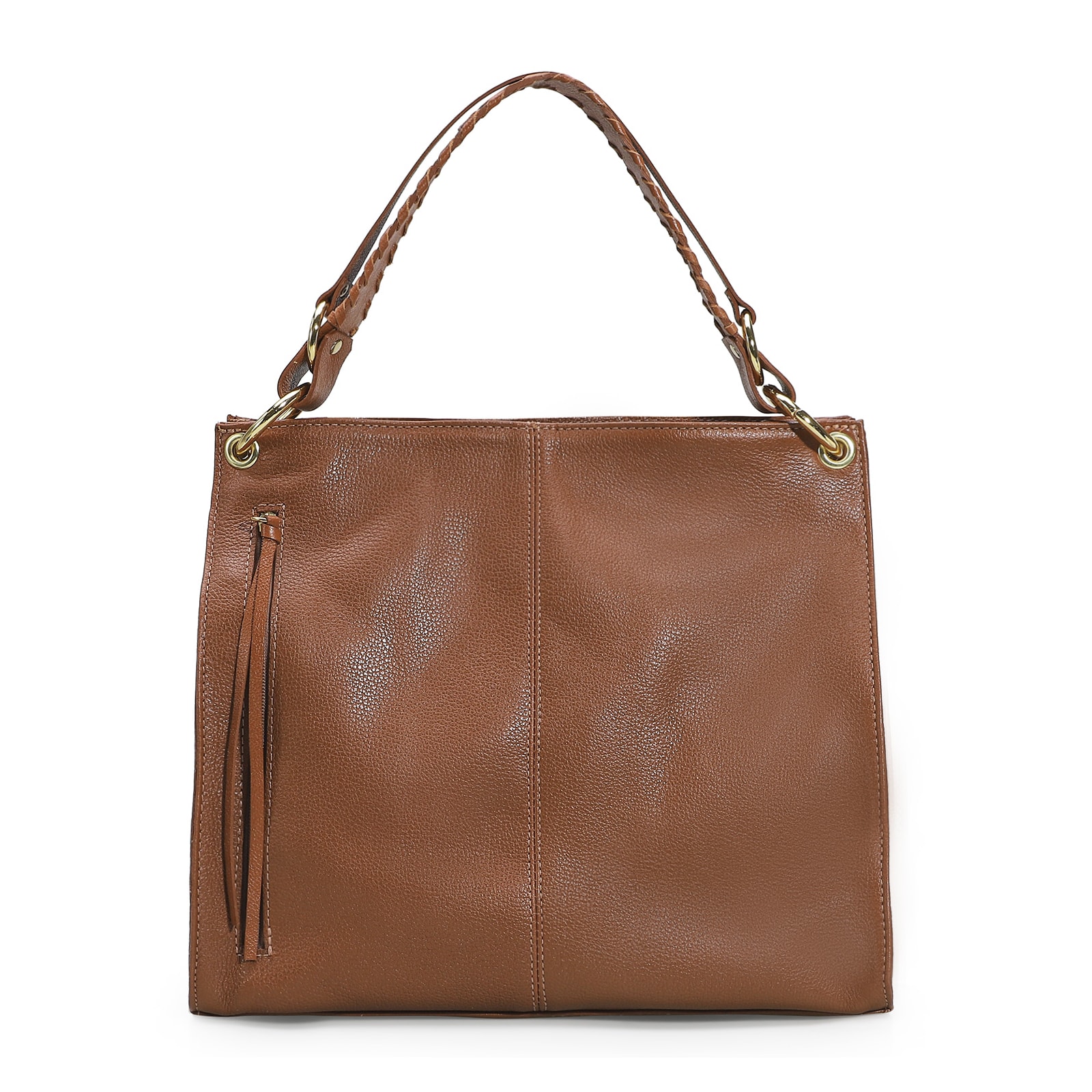 Bolsa De Ombro Couro Marrom Claro
