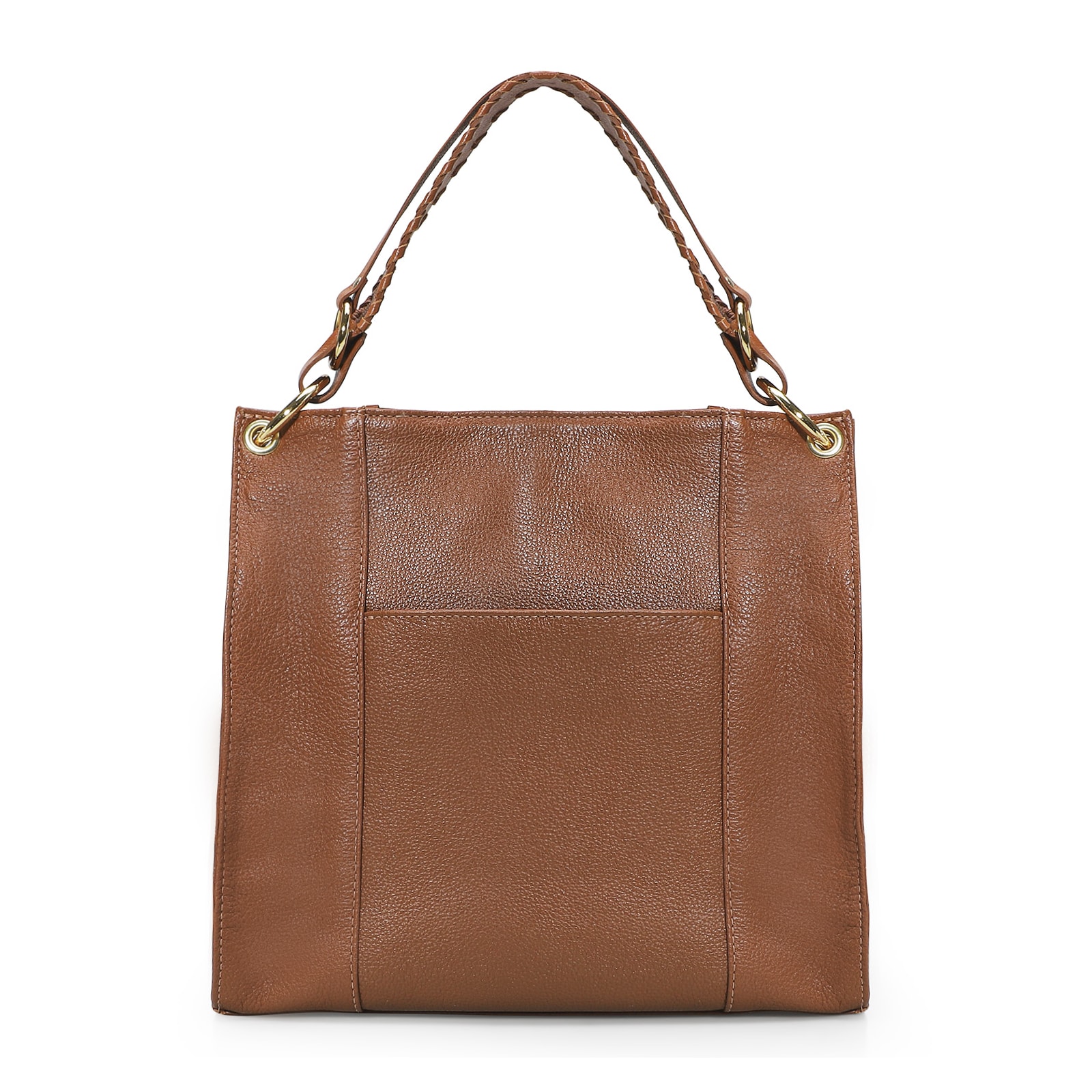 Bolsa De Ombro Couro Marrom Claro