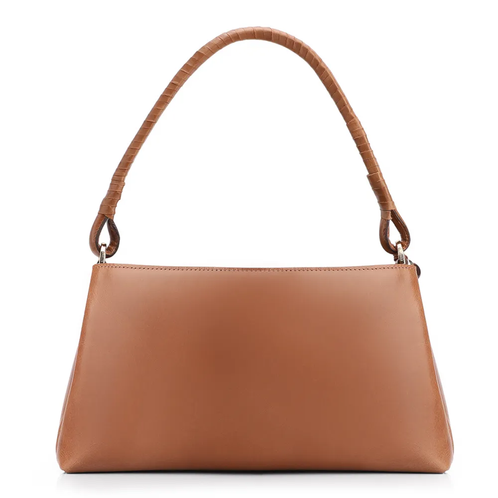 Bolsa De Ombro Couro Marrom Claro - imagem 3