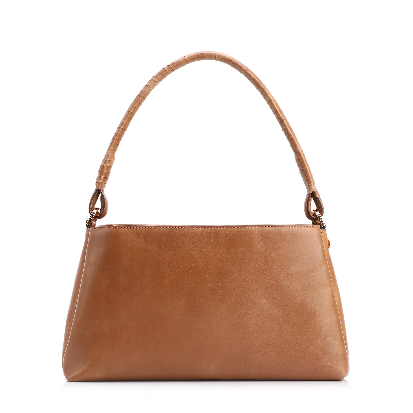 Bolsa De Ombro Couro Marrom Claro