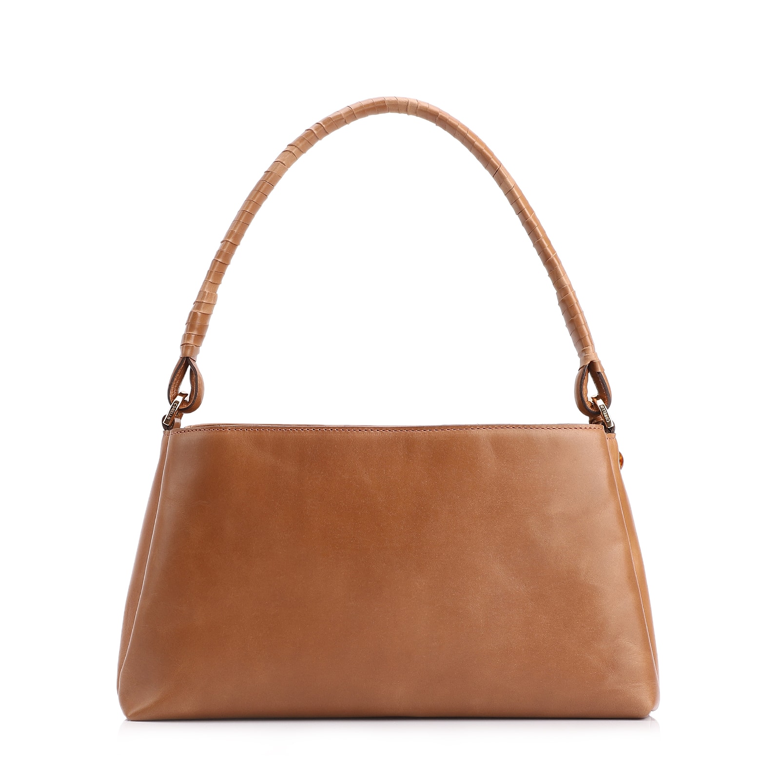 Bolsa De Ombro Couro Marrom Claro