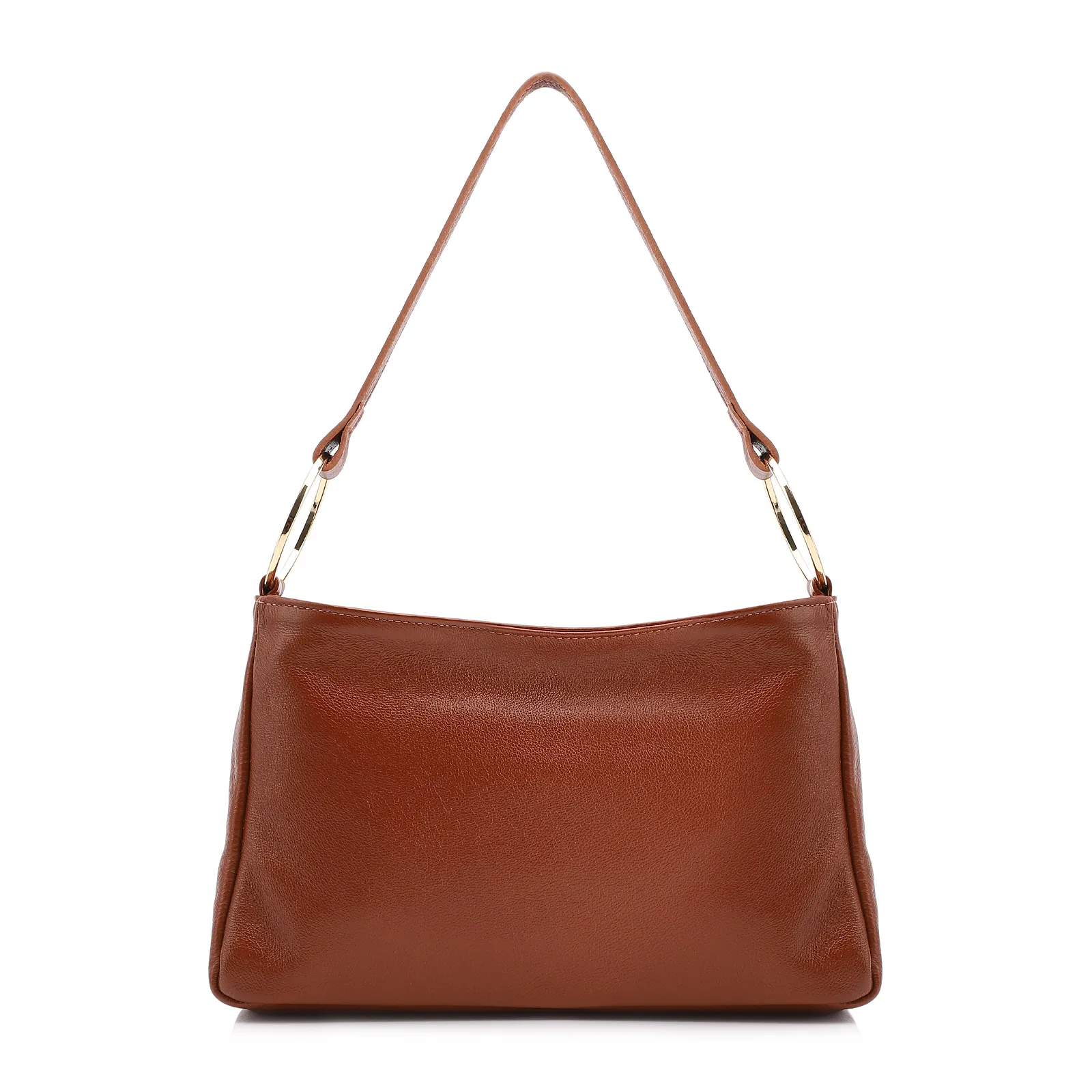 Bolsa De Ombro Couro Marrom Claro
