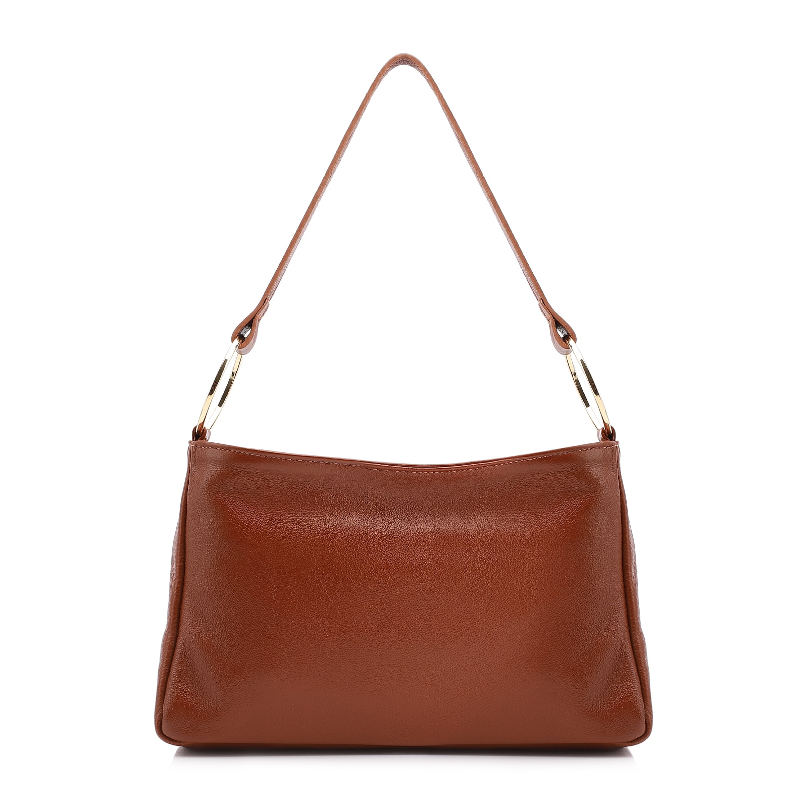 Bolsa De Ombro Couro Marrom Claro
